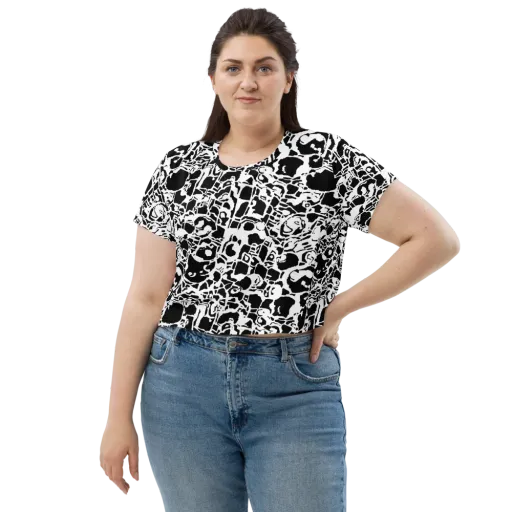 Inkblot Circuit on a Crop Tee