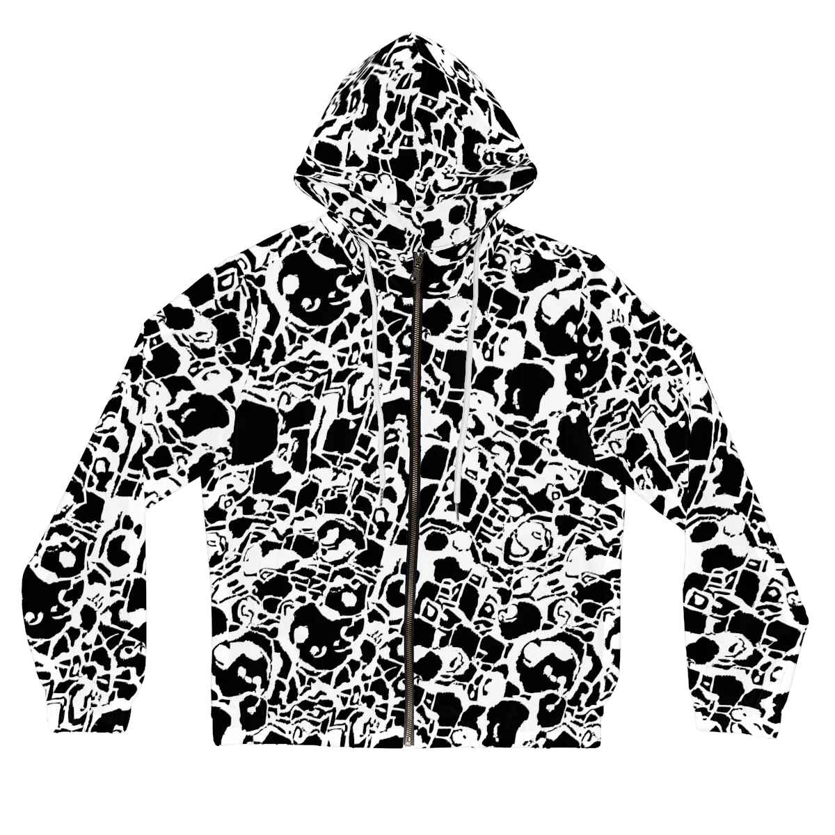 Inkblot Circuit on Women's Full-Zip Hoodie — Front
