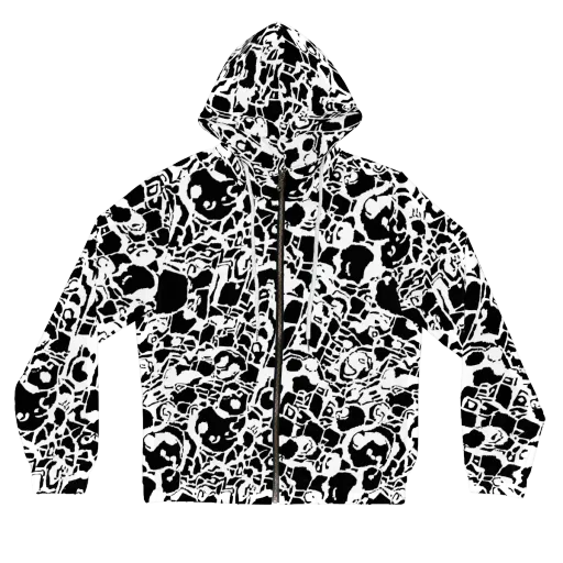 Inkblot Circuit on a Women's Full-Zip Hoodie