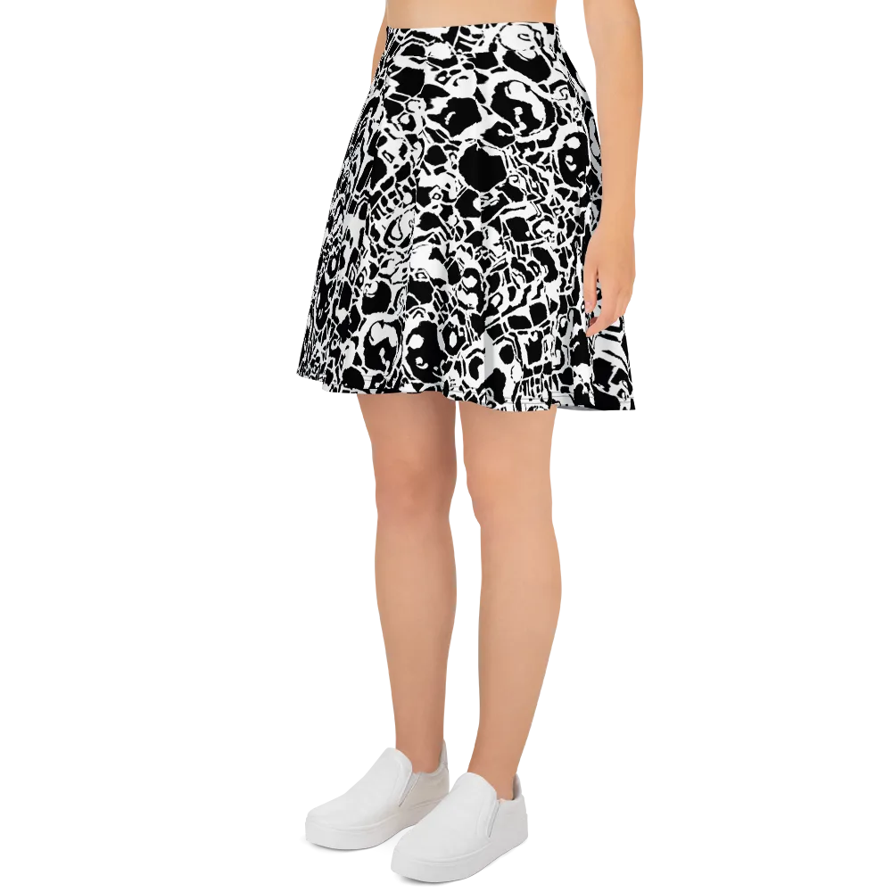 Inkblot Circuit on Skater Skirt — Left