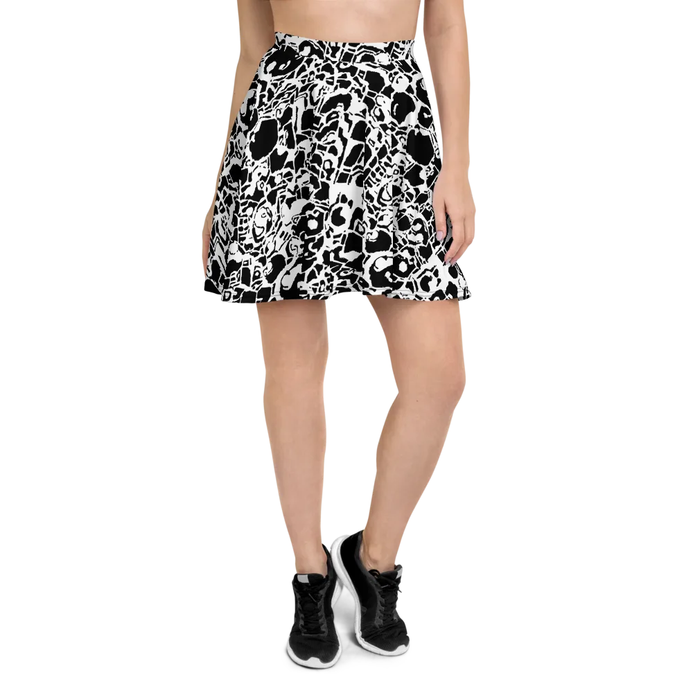 Inkblot Circuit on Skater Skirt — Front