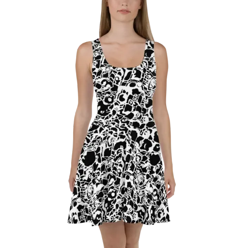 Inkblot Circuit on a Skater Dress