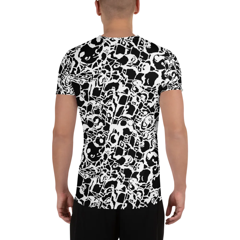Inkblot Circuit on Men's Athletic T-Shirt — Back