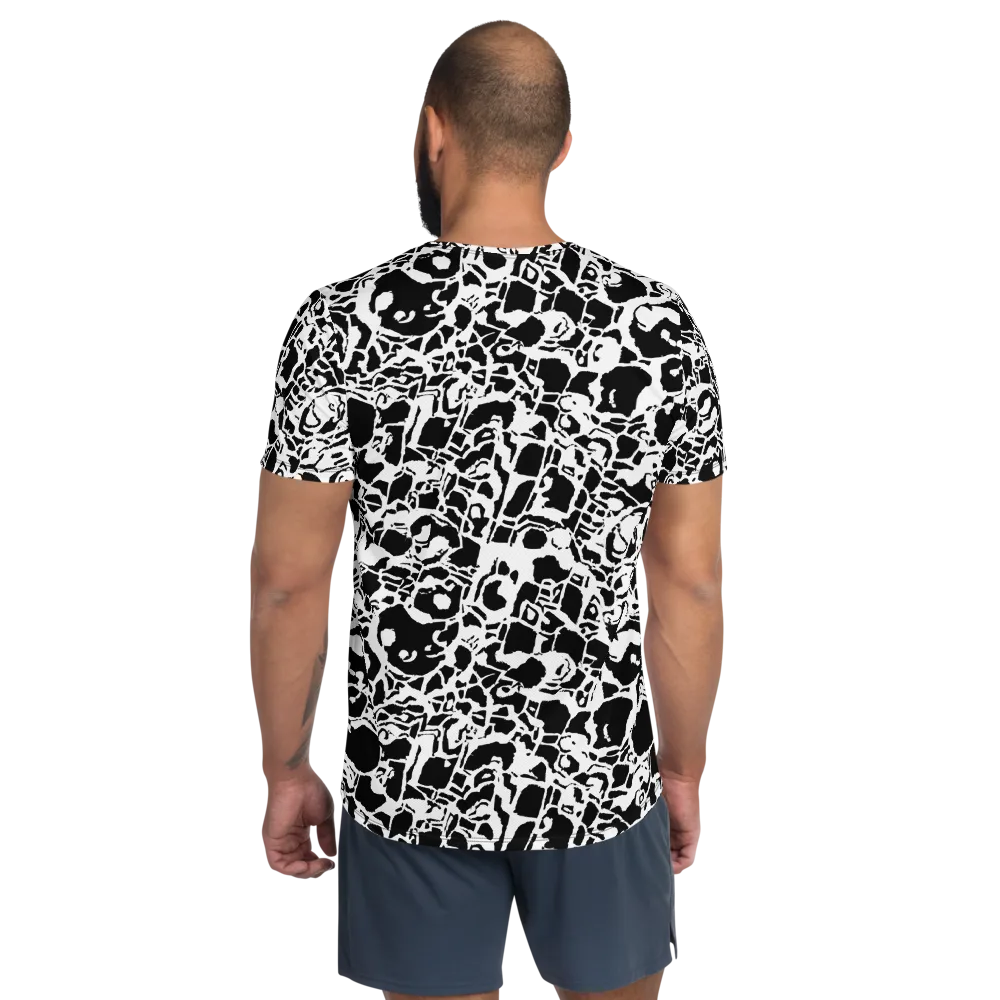 Inkblot Circuit on Men's Athletic T-Shirt — Back