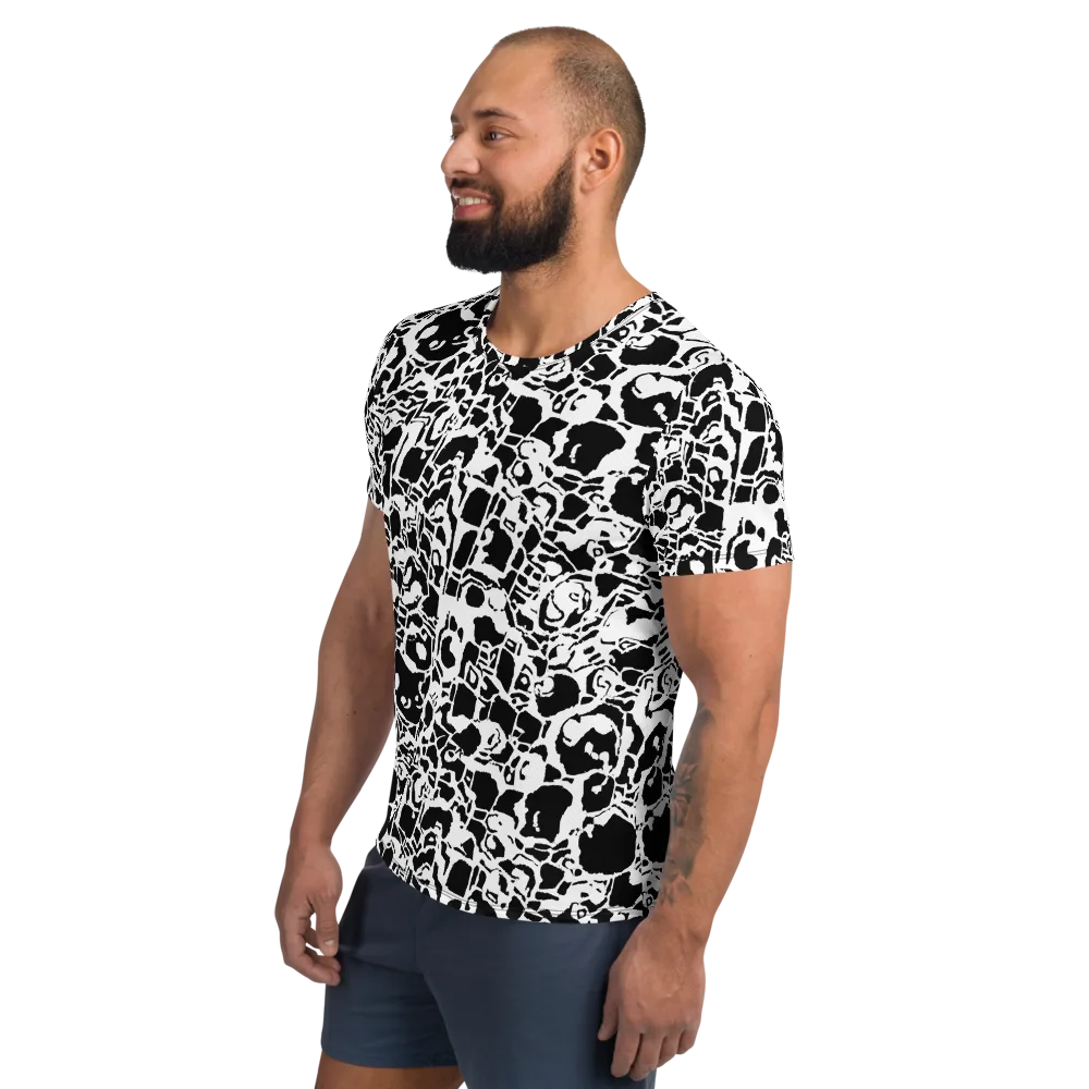 Inkblot Circuit on Men's Athletic T-Shirt — Left
