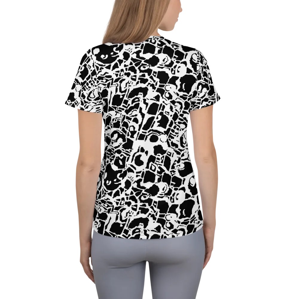 Inkblot Circuit on Women's Athletic T-Shirt — Back