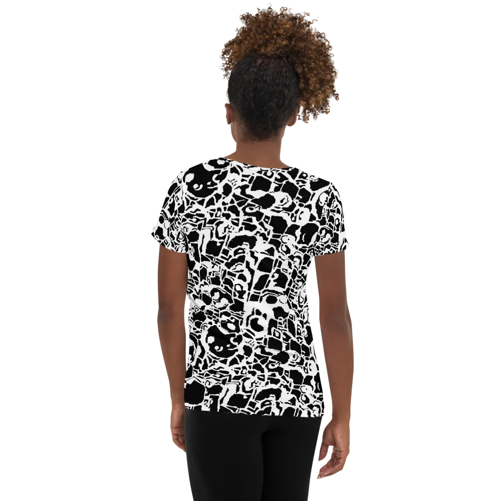 Inkblot Circuit on Women's Athletic T-Shirt — Back