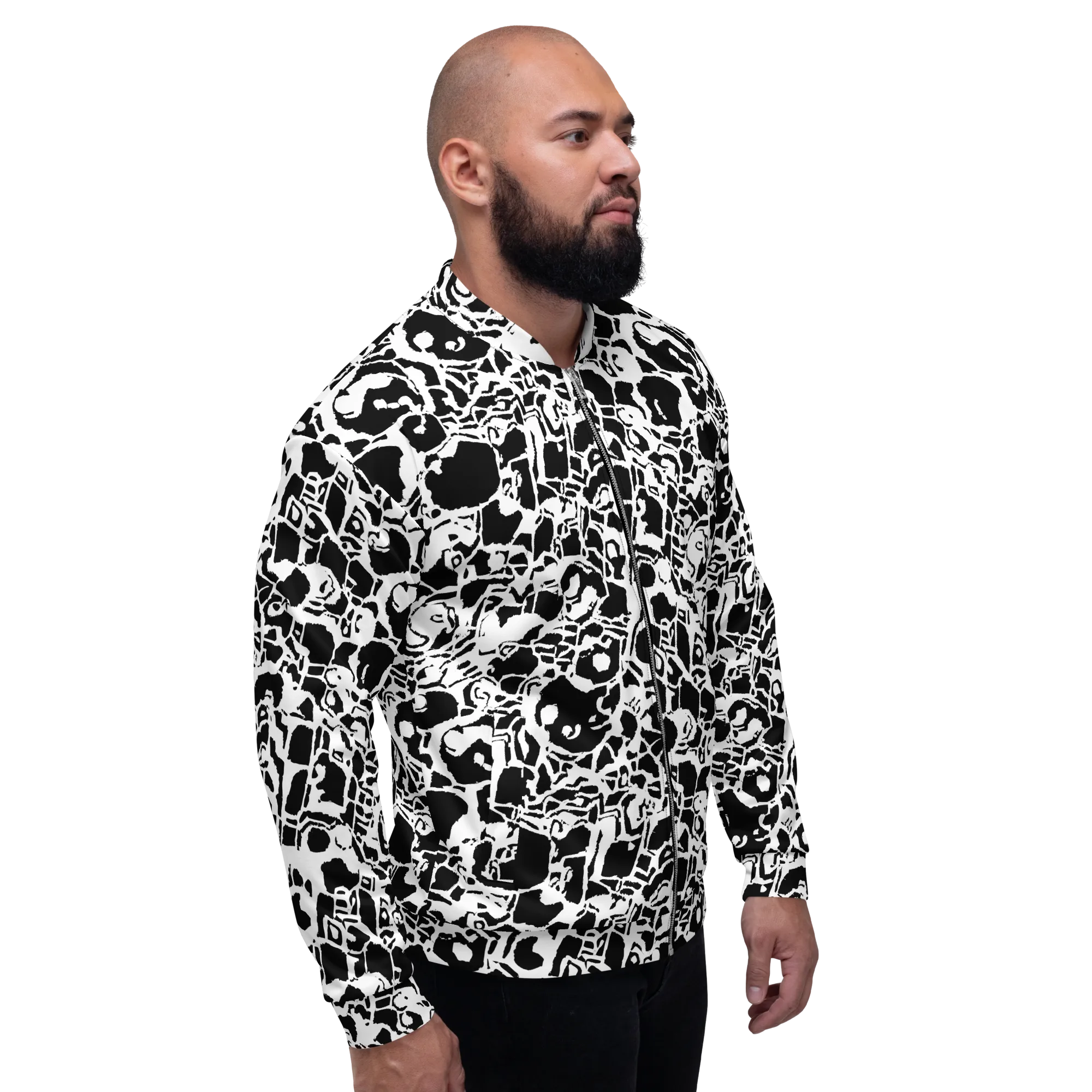 Inkblot Circuit on Bomber Jacket — Right