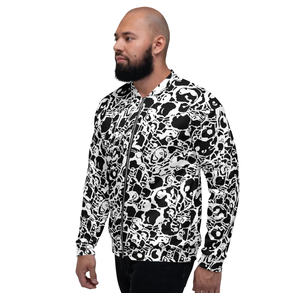 Inkblot Circuit on Bomber Jacket — Left