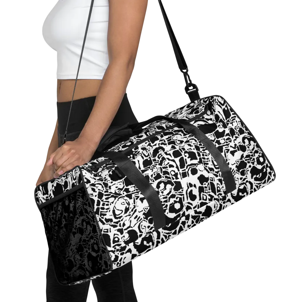 Inkblot Circuit on Duffle Bag — Front