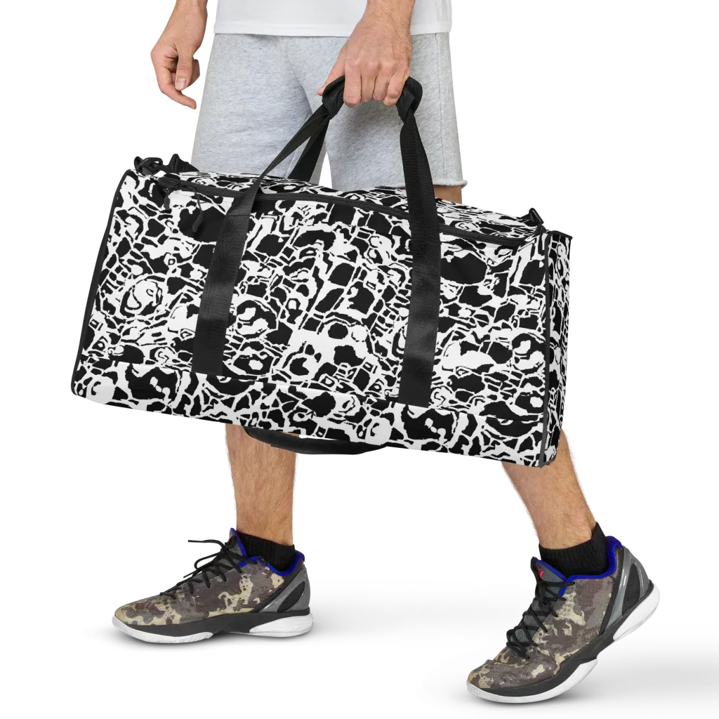 Inkblot Circuit on Duffle Bag — Front