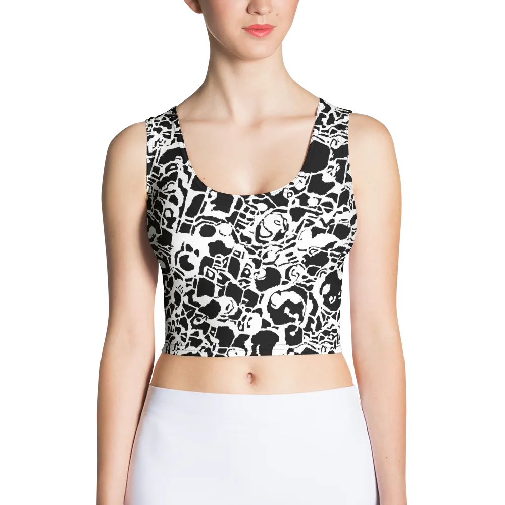 Inkblot Circuit on Crop Top — Front