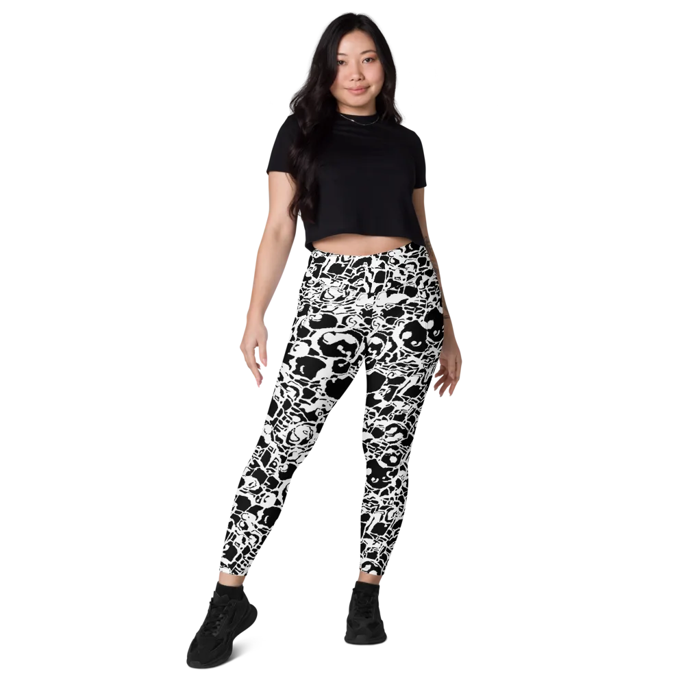 Inkblot Circuit on Leggings with Pockets — Front