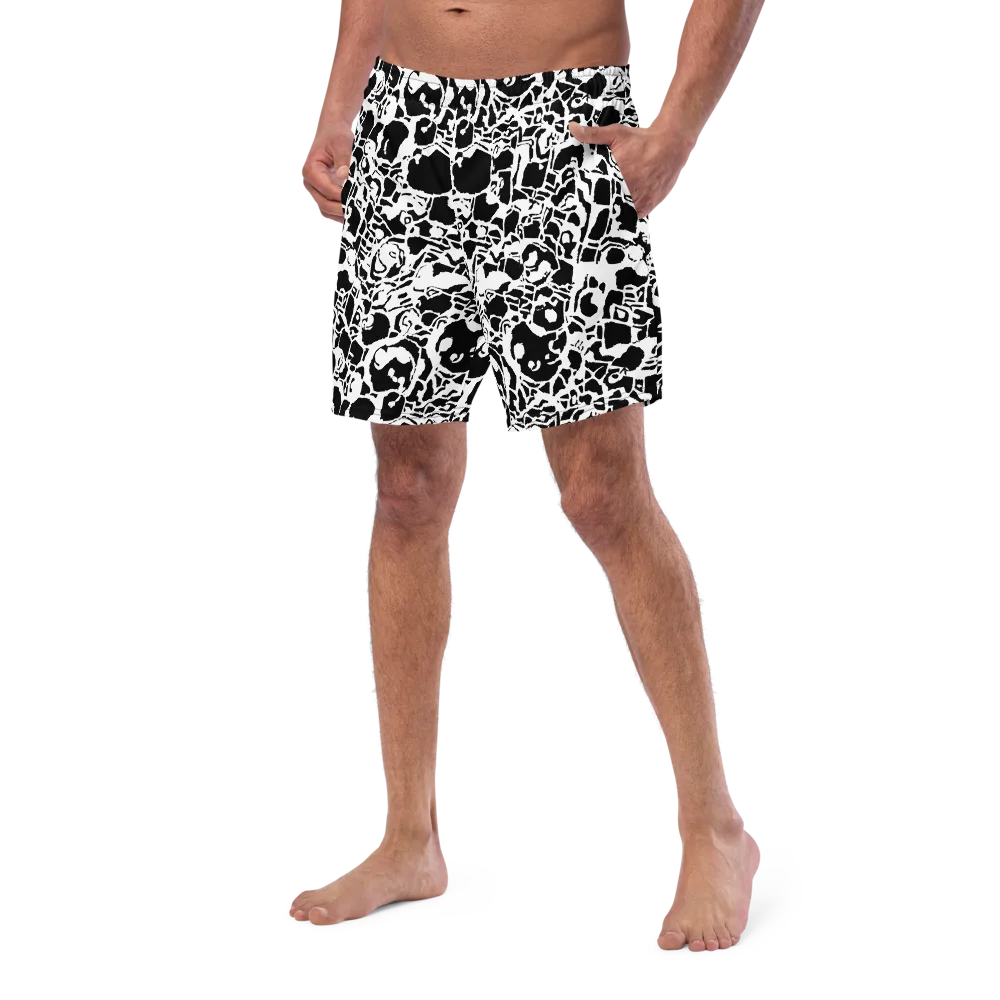 Inkblot Circuit on Swim Trunks — Left Front