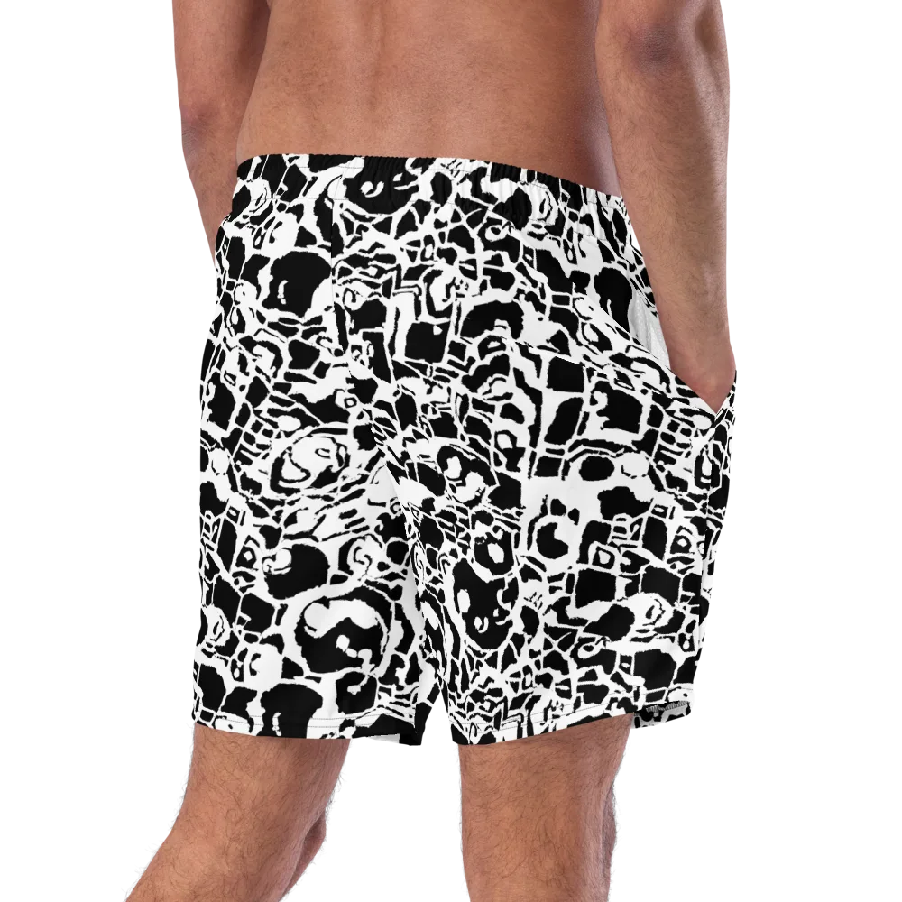 Inkblot Circuit on Swim Trunks — Right Back