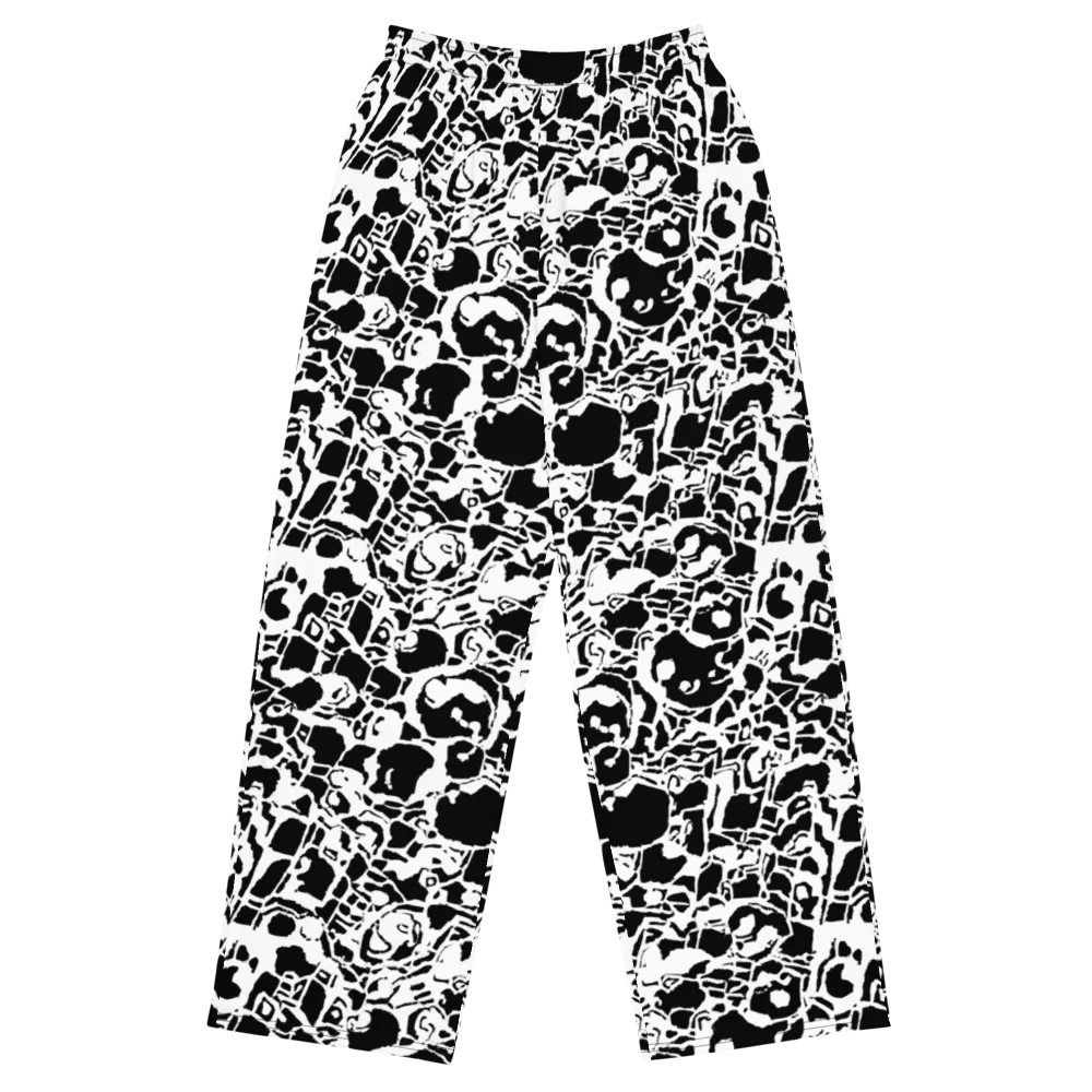 Inkblot Circuit on Wide-Leg Pants — Front