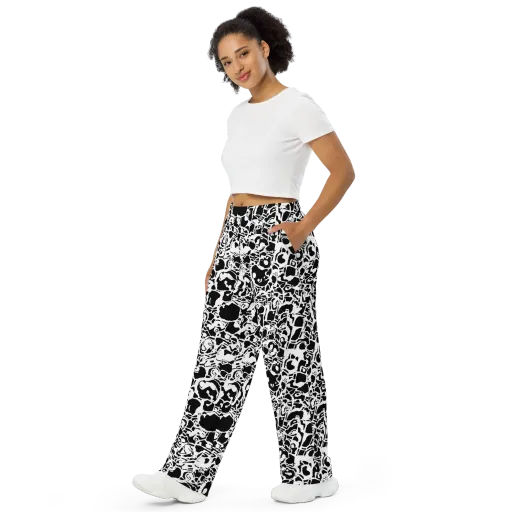 Inkblot Circuit on a Wide-Leg Pants