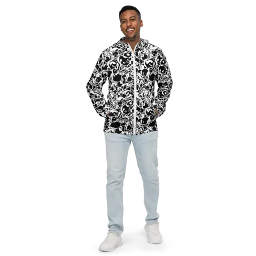 Inkblot Circuit on a Men's Windbreaker