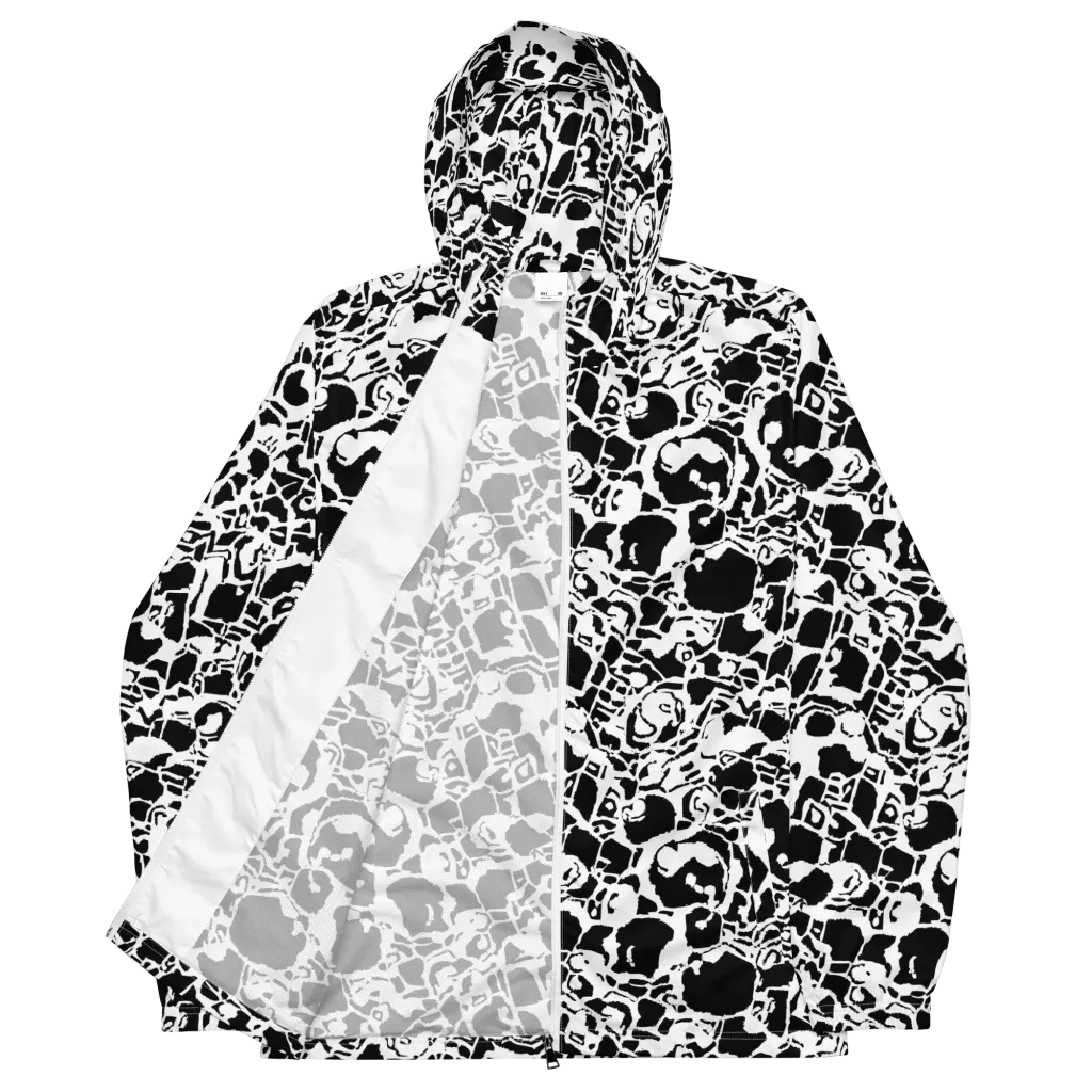 Inkblot Circuit on Men's Windbreaker — Front