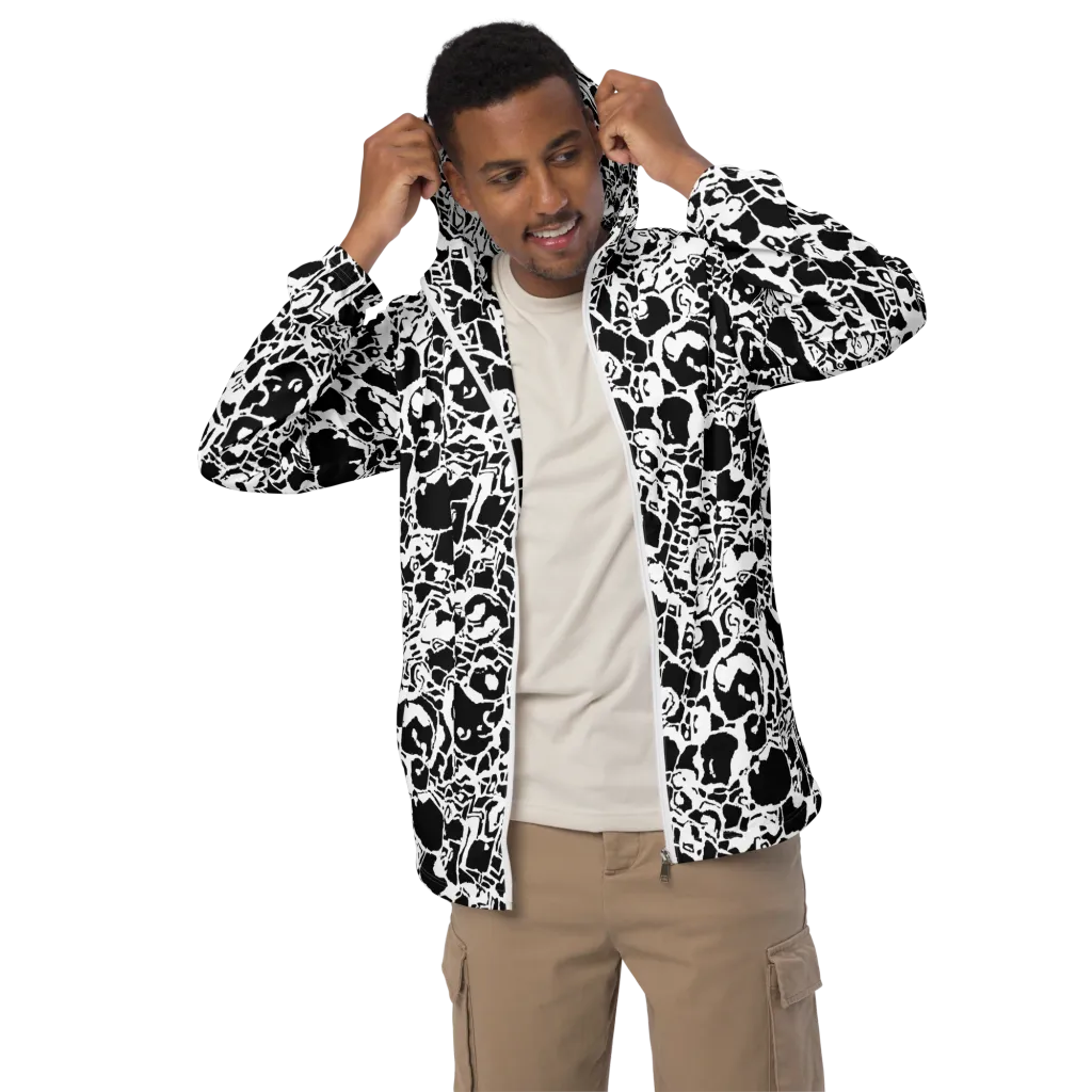 Inkblot Circuit on Men's Windbreaker — Front