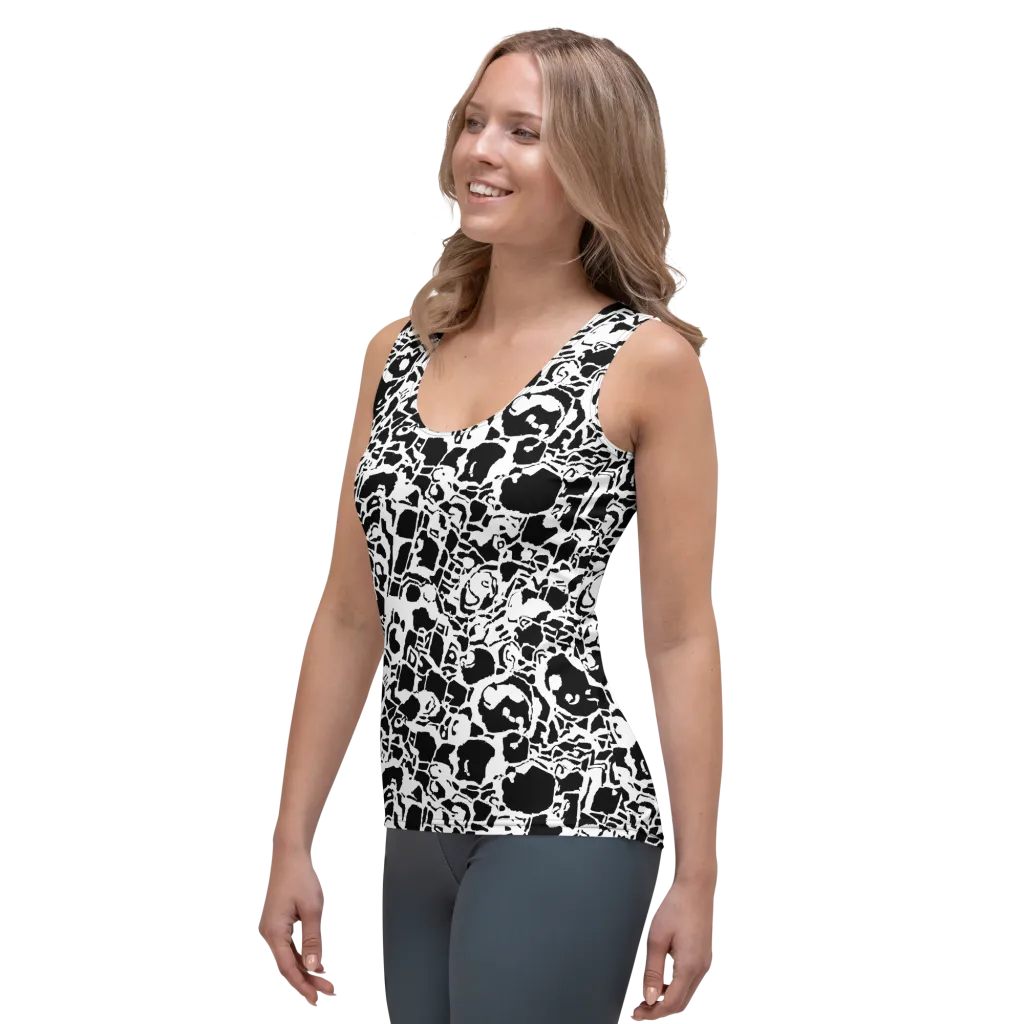 Inkblot Circuit on Women's Tank Top — Left Front