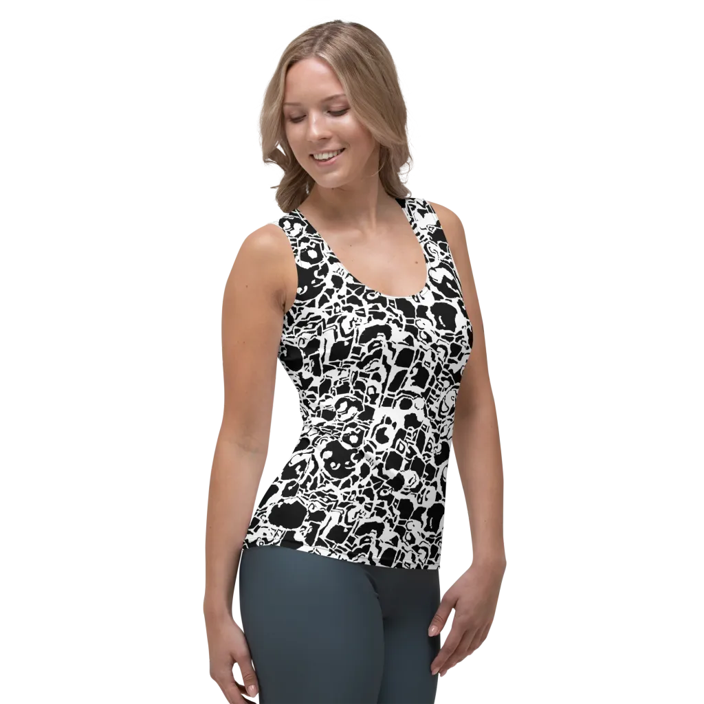 Inkblot Circuit on Women's Tank Top — Right Front