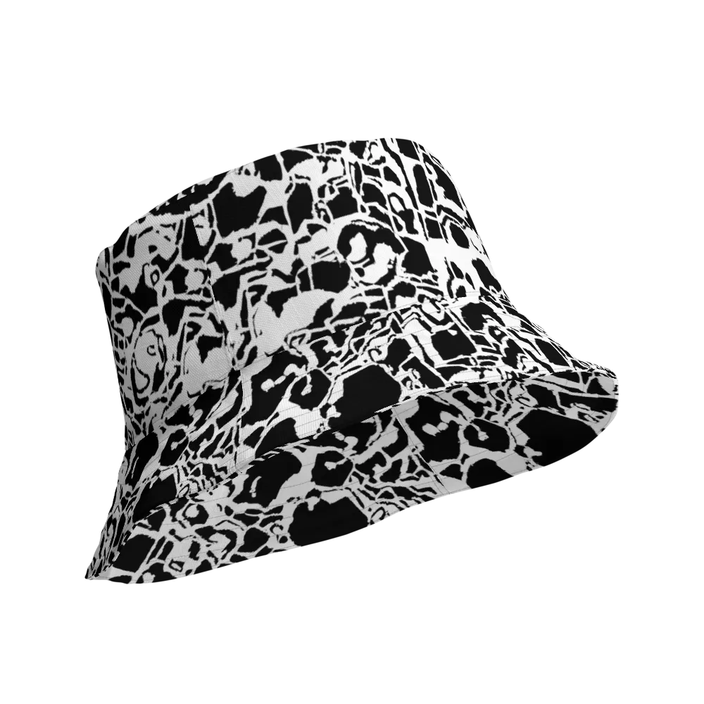 Inkblot Circuit on Reversible Bucket Hat — Product details Outside
