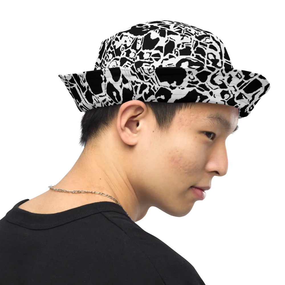 Inkblot Circuit on Reversible Bucket Hat — Right Outside