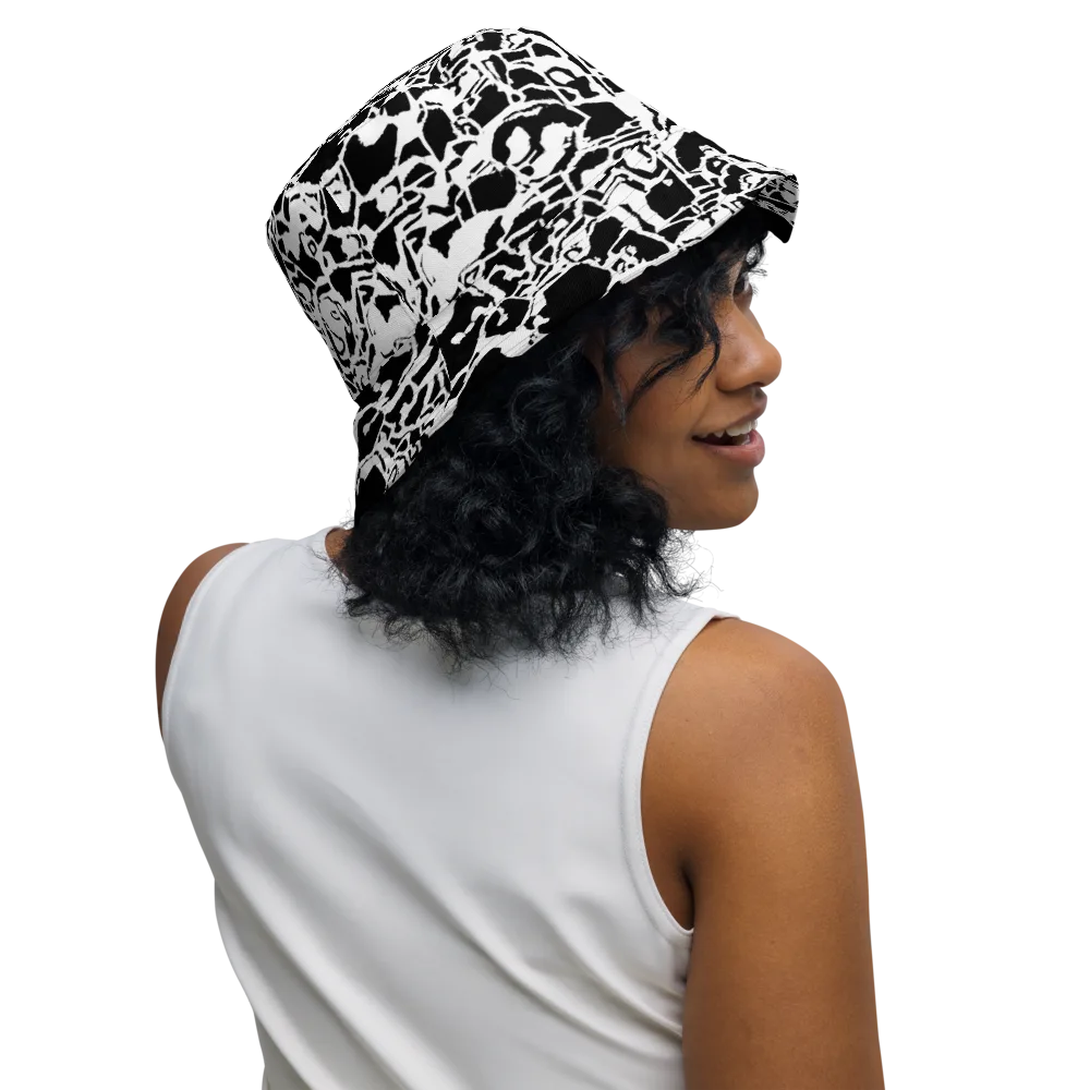 Inkblot Circuit on Reversible Bucket Hat — Right Outside