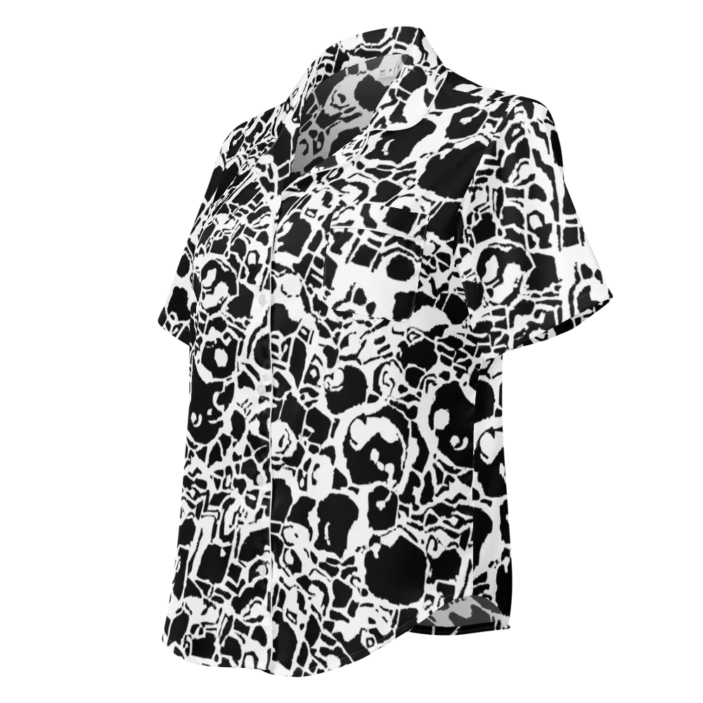 Inkblot Circuit on Women's Short Sleeve Pajama Top — Left Front