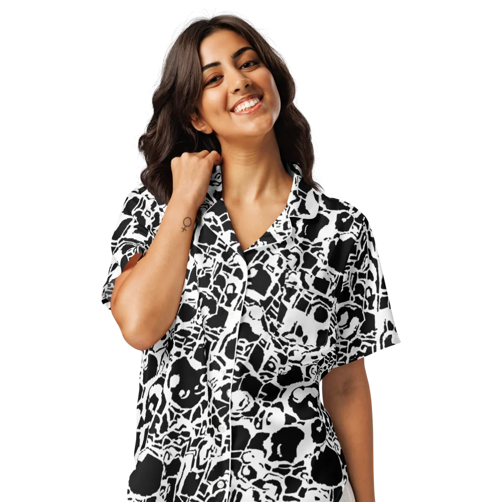Inkblot Circuit on Women's Short Sleeve Pajama Top — Front