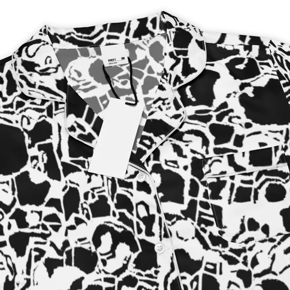 Inkblot Circuit on Women's Short Sleeve Pajama Top — Product details