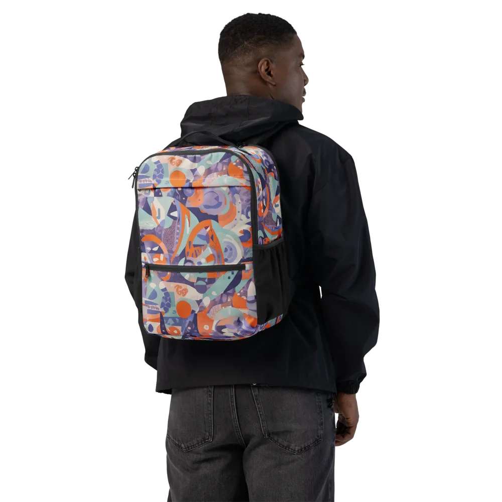Tangerine Rapture on Utility Backpack — Back