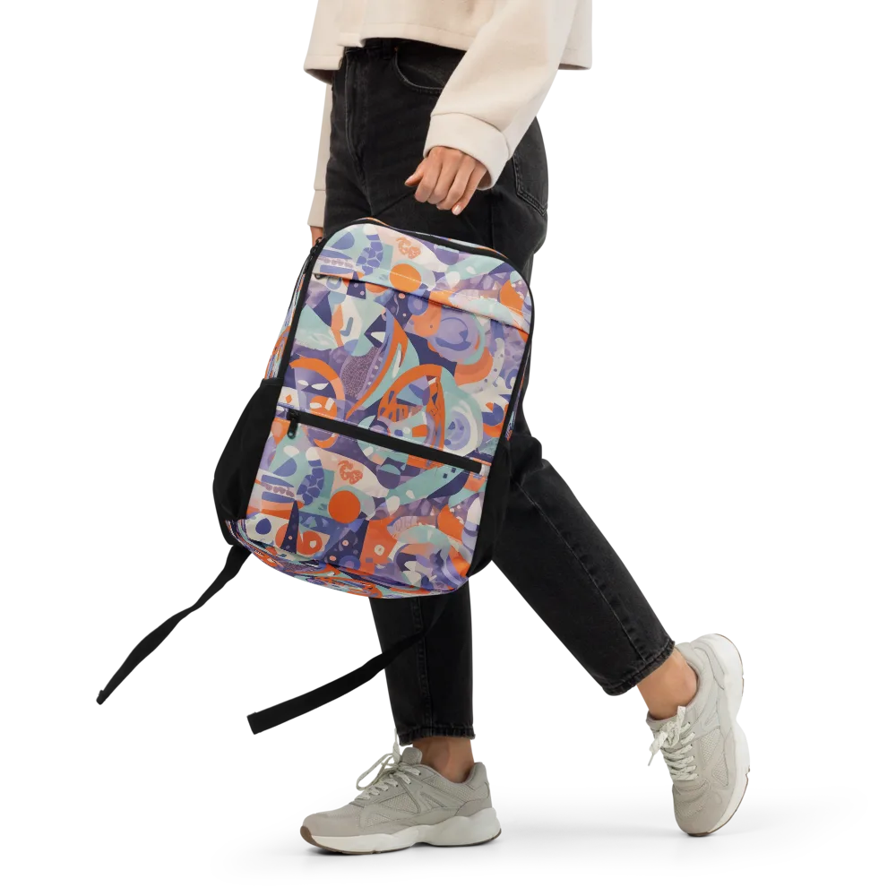 Tangerine Rapture on Utility Backpack — Front