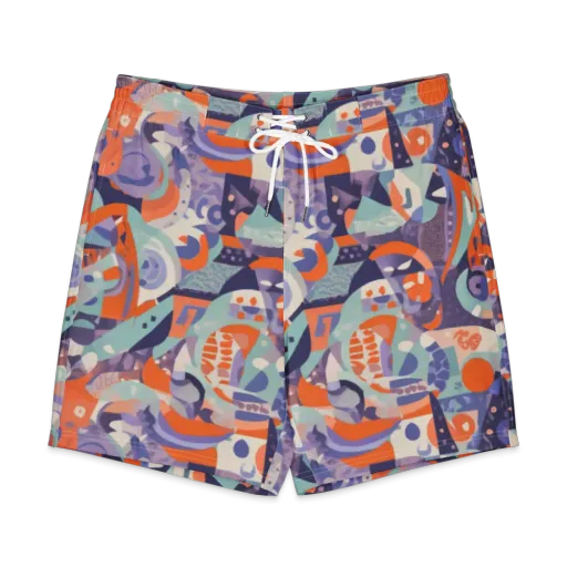 Tangerine Rapture on a Men's Board Shorts