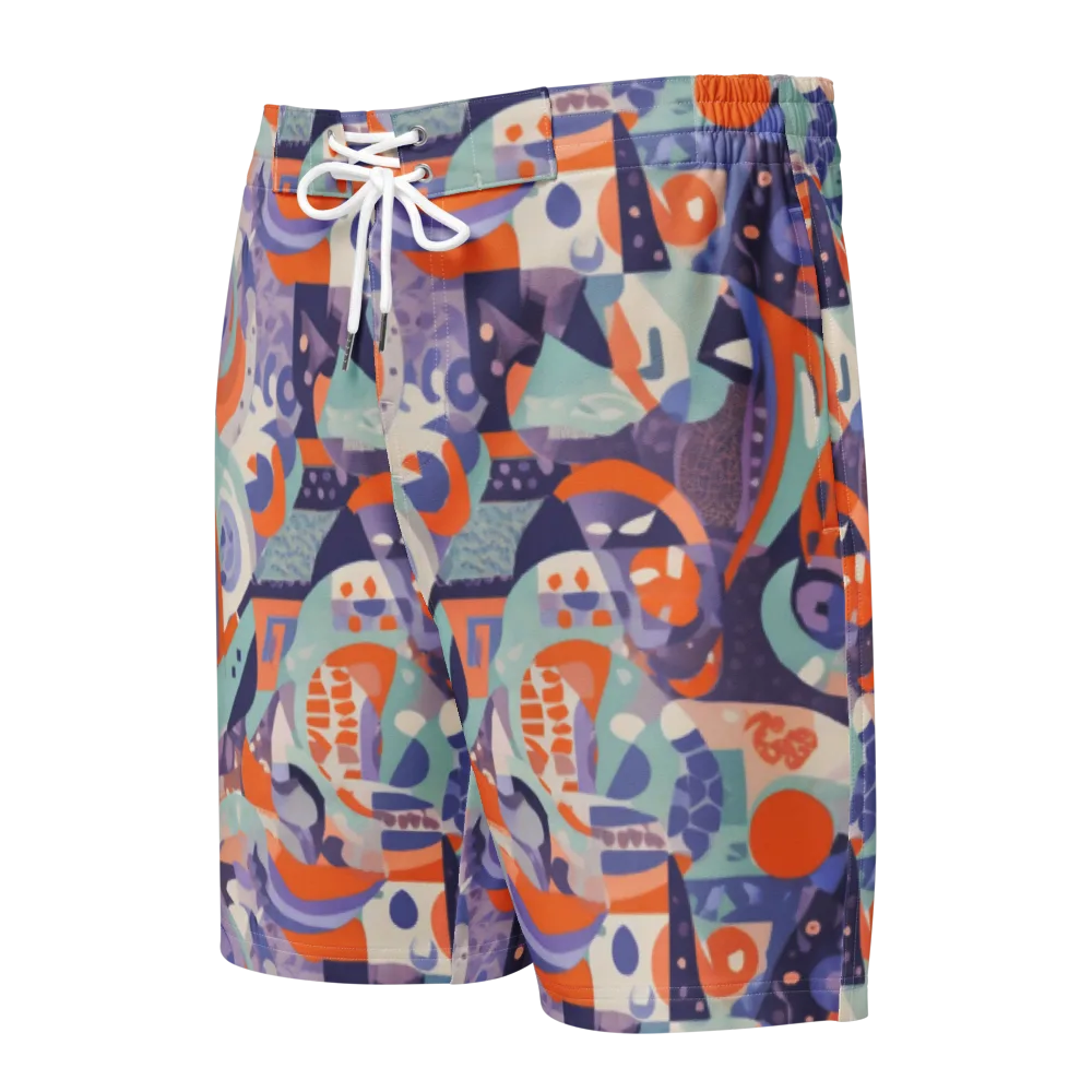 Tangerine Rapture on Men's Board Shorts — Front