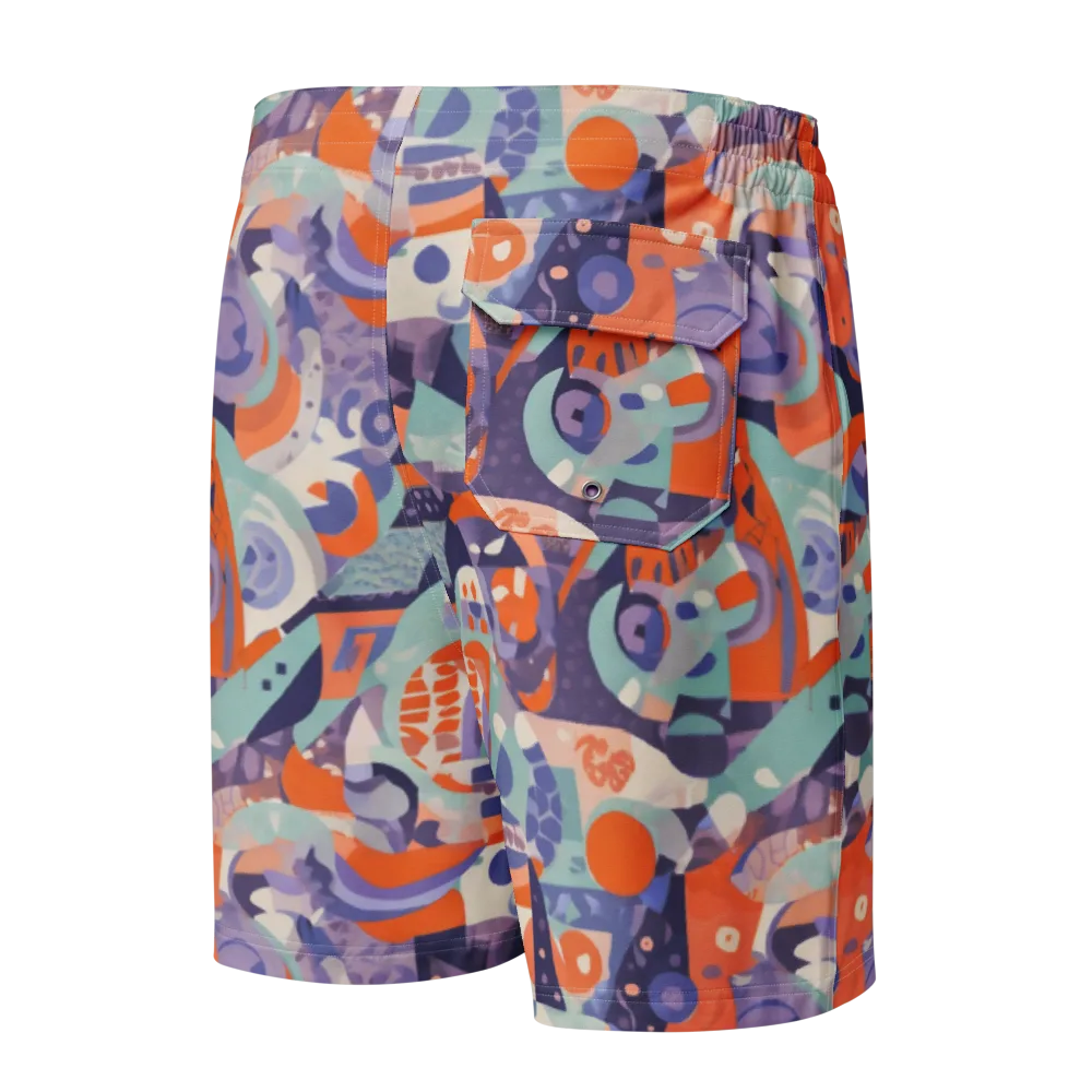 Tangerine Rapture on Men's Board Shorts — Back