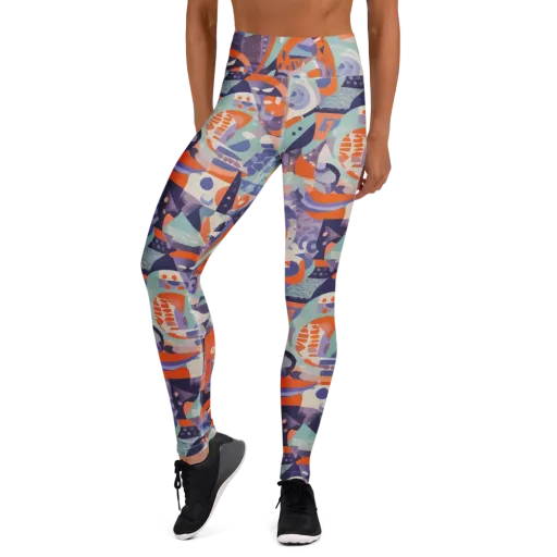 Tangerine Rapture on a Yoga Leggings