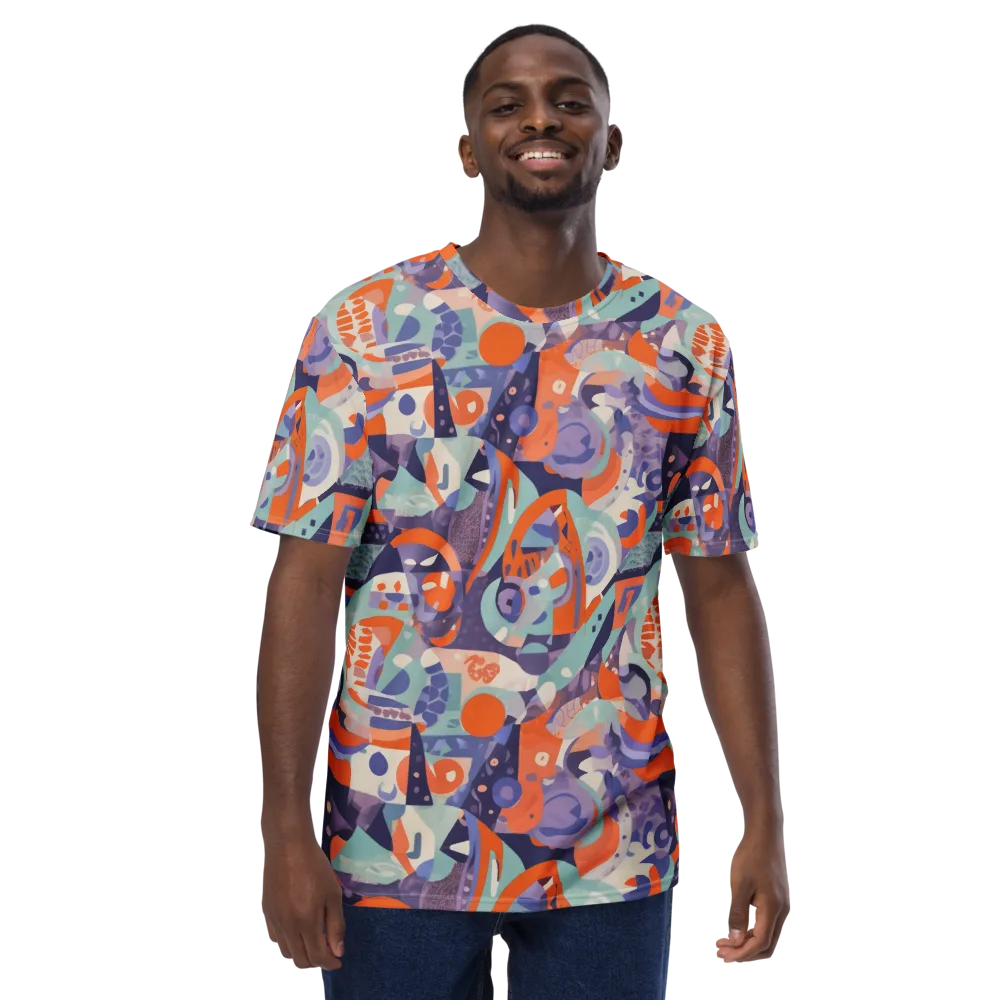 Tangerine Rapture on Men's Crew Neck T-Shirt — Front