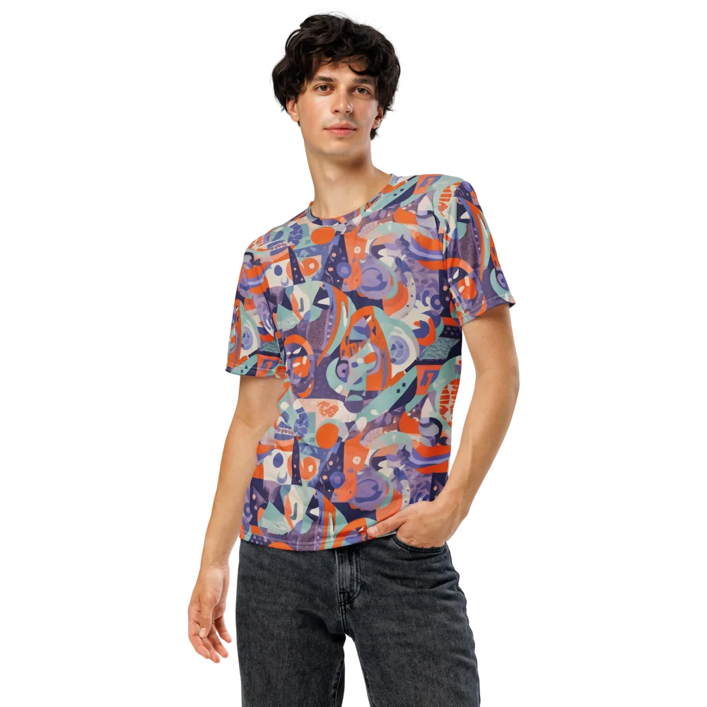 Tangerine Rapture on Men's Crew Neck T-Shirt — Front
