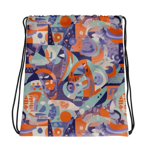 Tangerine Rapture on a Drawstring Bag