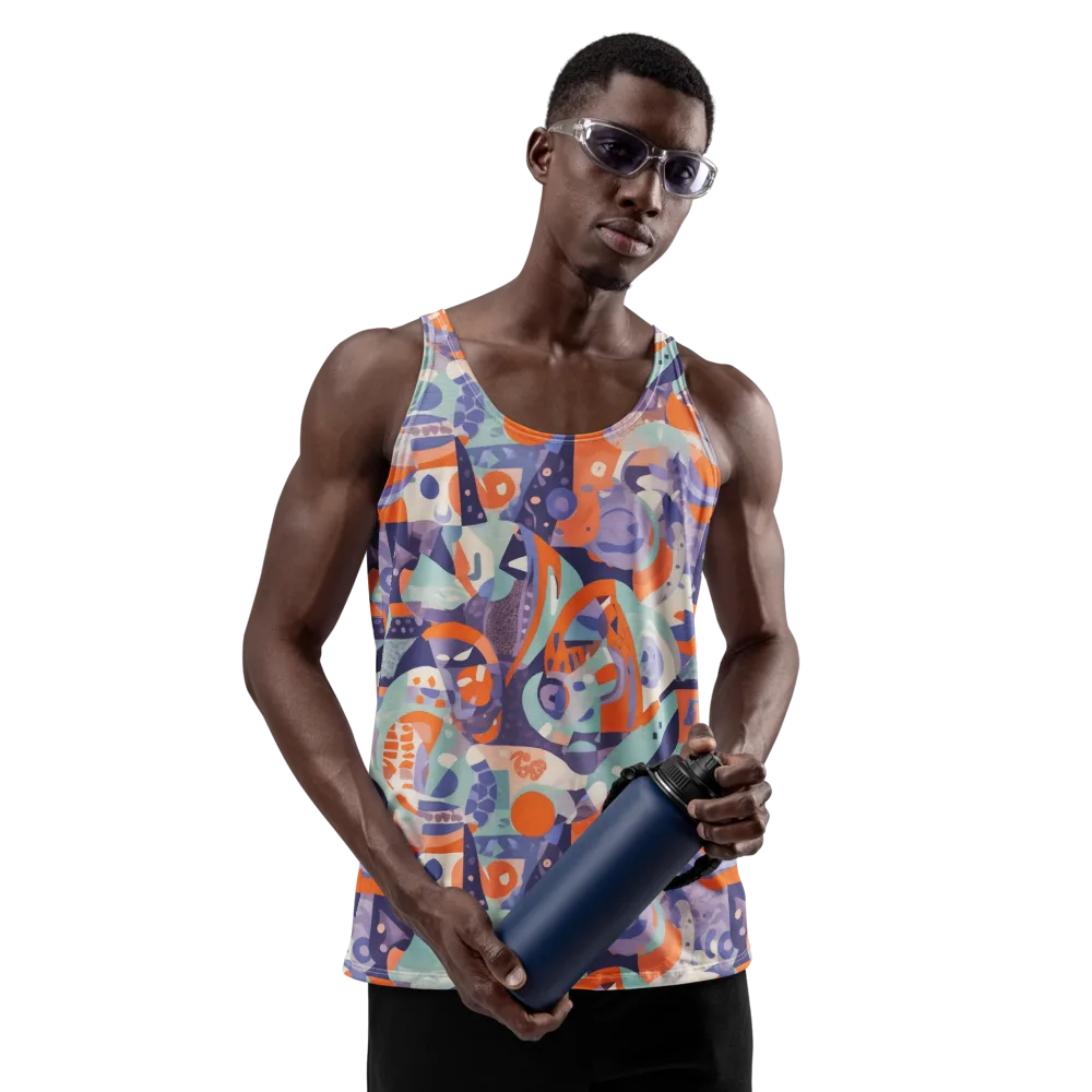 Tangerine Rapture on Men's Tank Top — Front