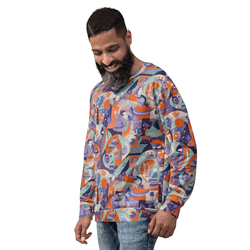 Tangerine Rapture on Sweatshirt — Left Front