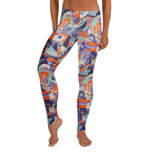Tangerine Rapture on a Leggings