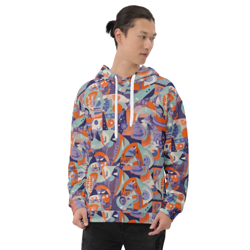 Tangerine Rapture on Hoodie — Front