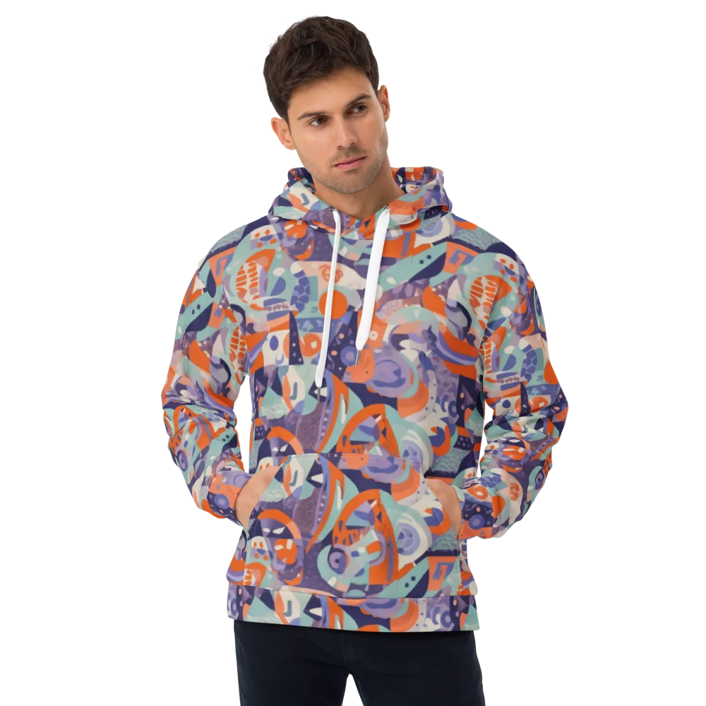 Tangerine Rapture on Hoodie — Front