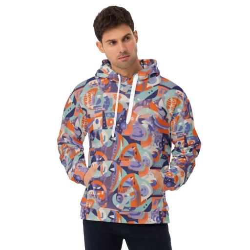 Tangerine Rapture on a Hoodie