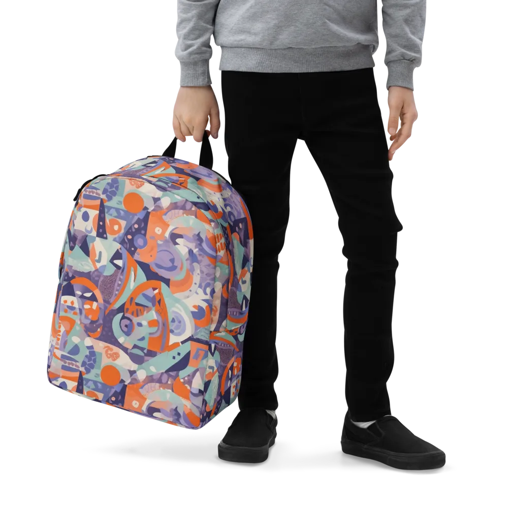 Tangerine Rapture on Minimalist Backpack — Zoomed-in