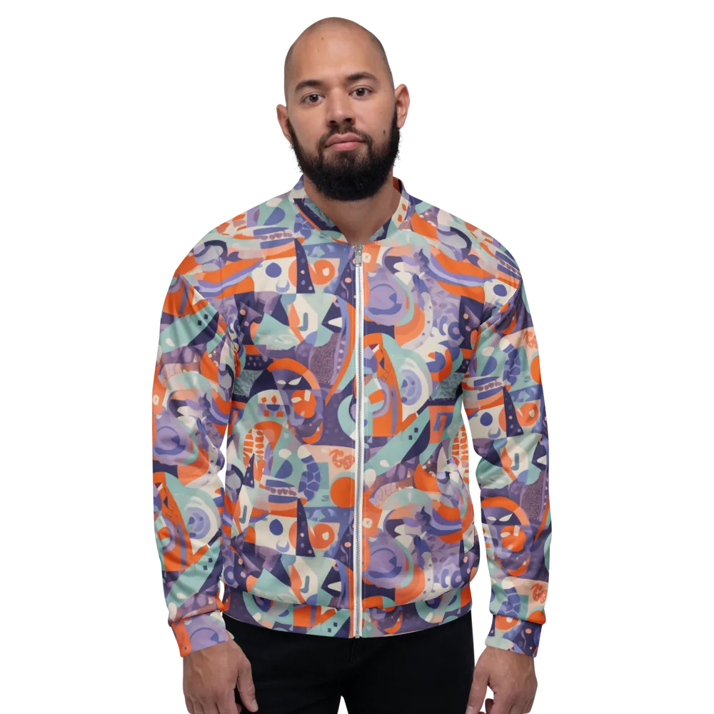 Tangerine Rapture on Bomber Jacket — Front