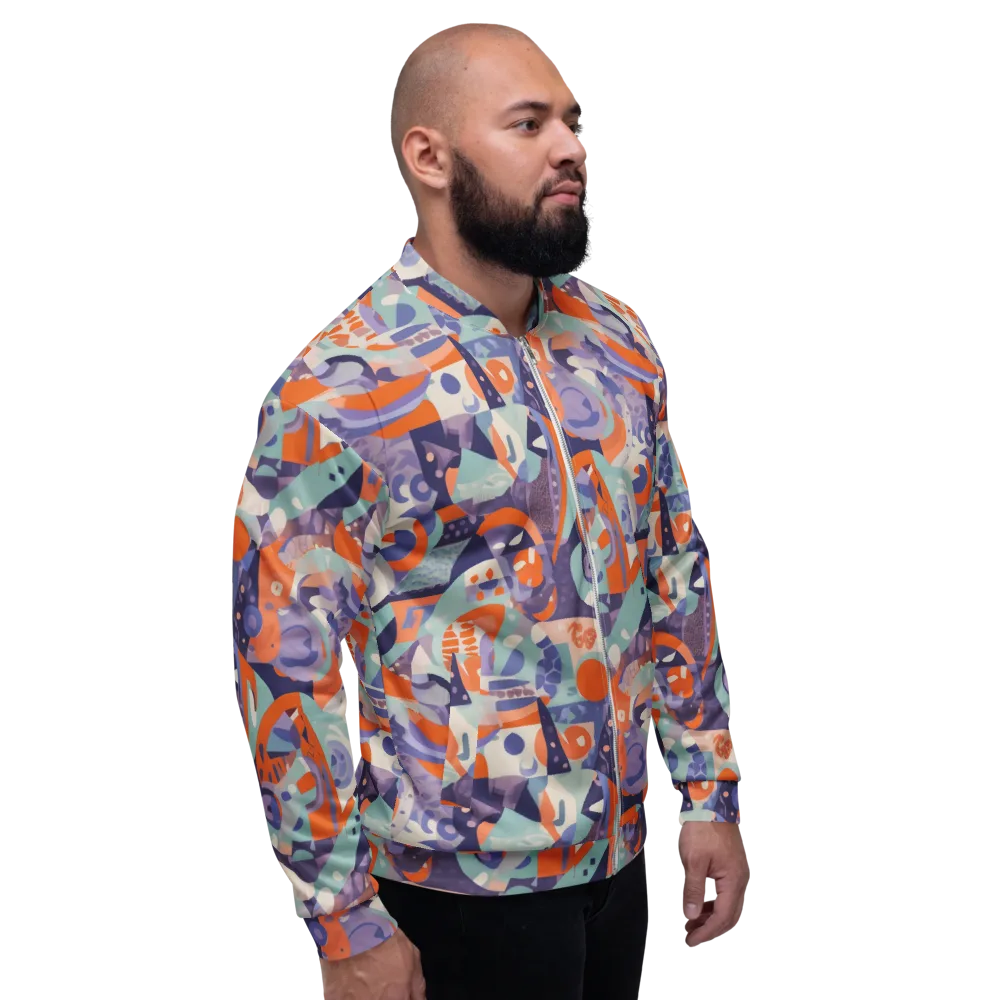 Tangerine Rapture on Bomber Jacket — Right